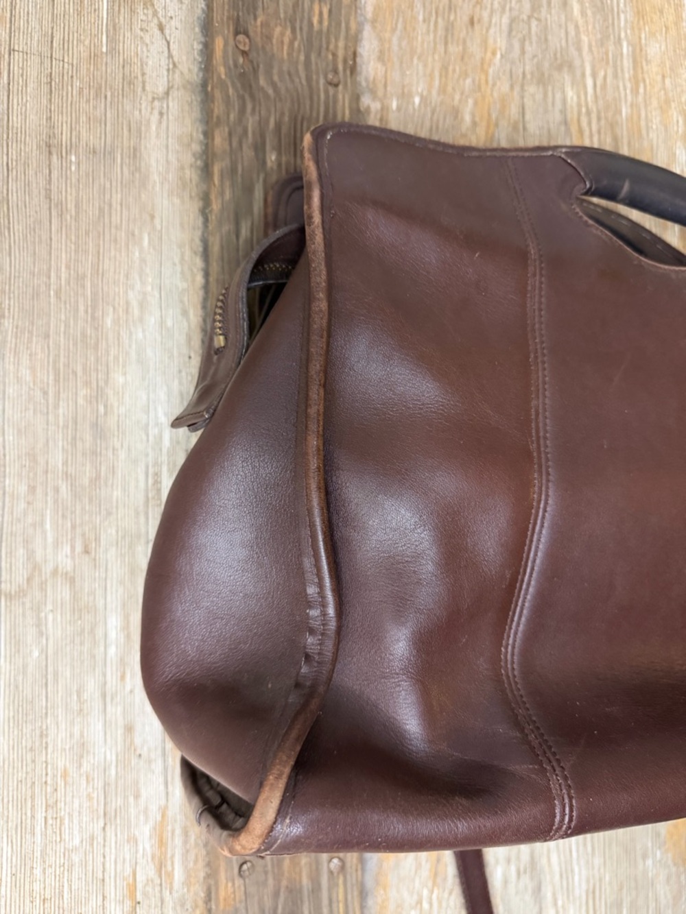 VTG Coach 9995 Brown Leather Large Shopper Tote Bucket Satchel - Picture 13 of 16